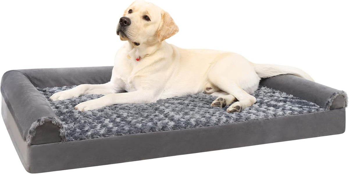 Cuccia per Cane Interno Taglia Grande, Divano Sfoderabile E Lavabile (111X81X18Cm), Xl-Plus Grigio