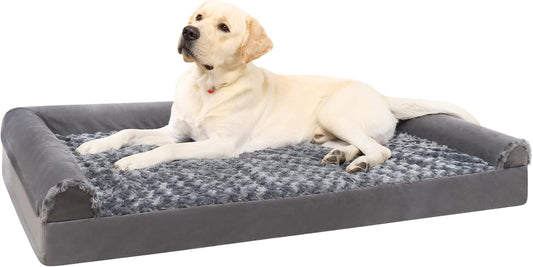 Cuccia per Cane Interno Taglia Grande, Divano Sfoderabile E Lavabile (111X81X18Cm), Xl-Plus Grigio